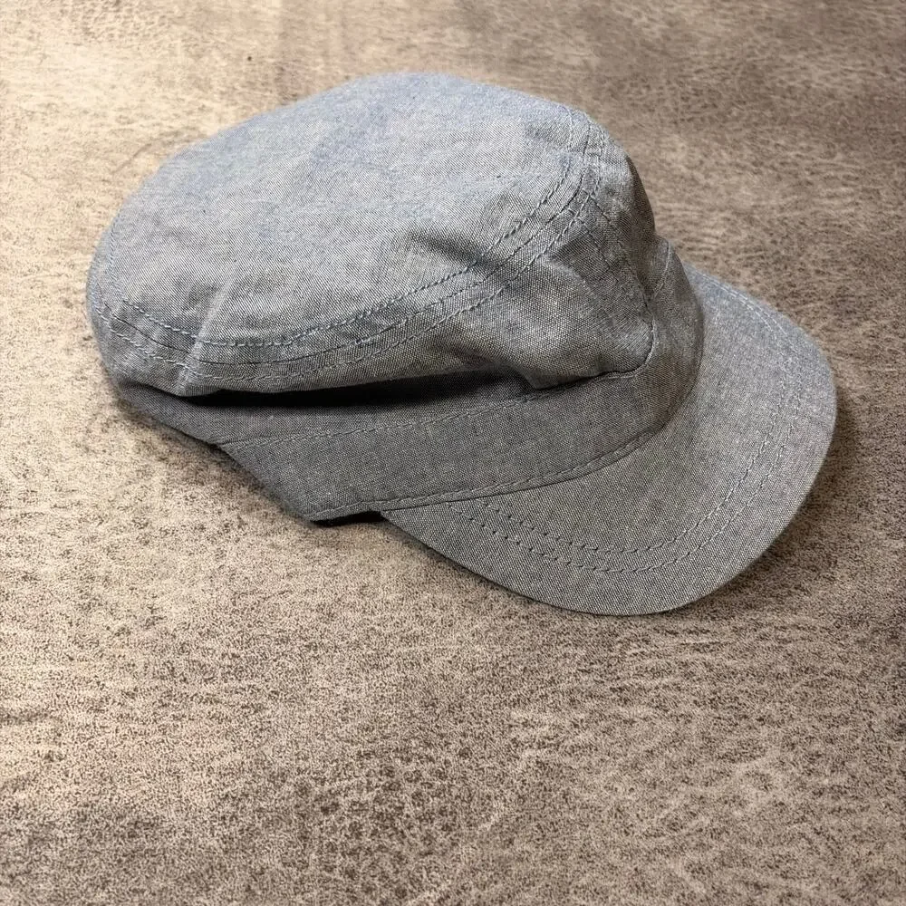 Blue Chambray Embellished Cap